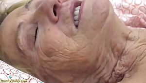 ugly 90 years grey granny deep fucked